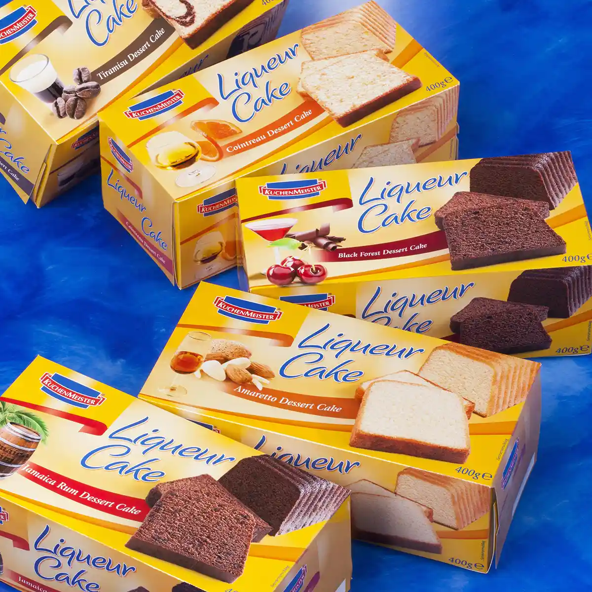 Produktaufnahmen von Kuchenpackungen