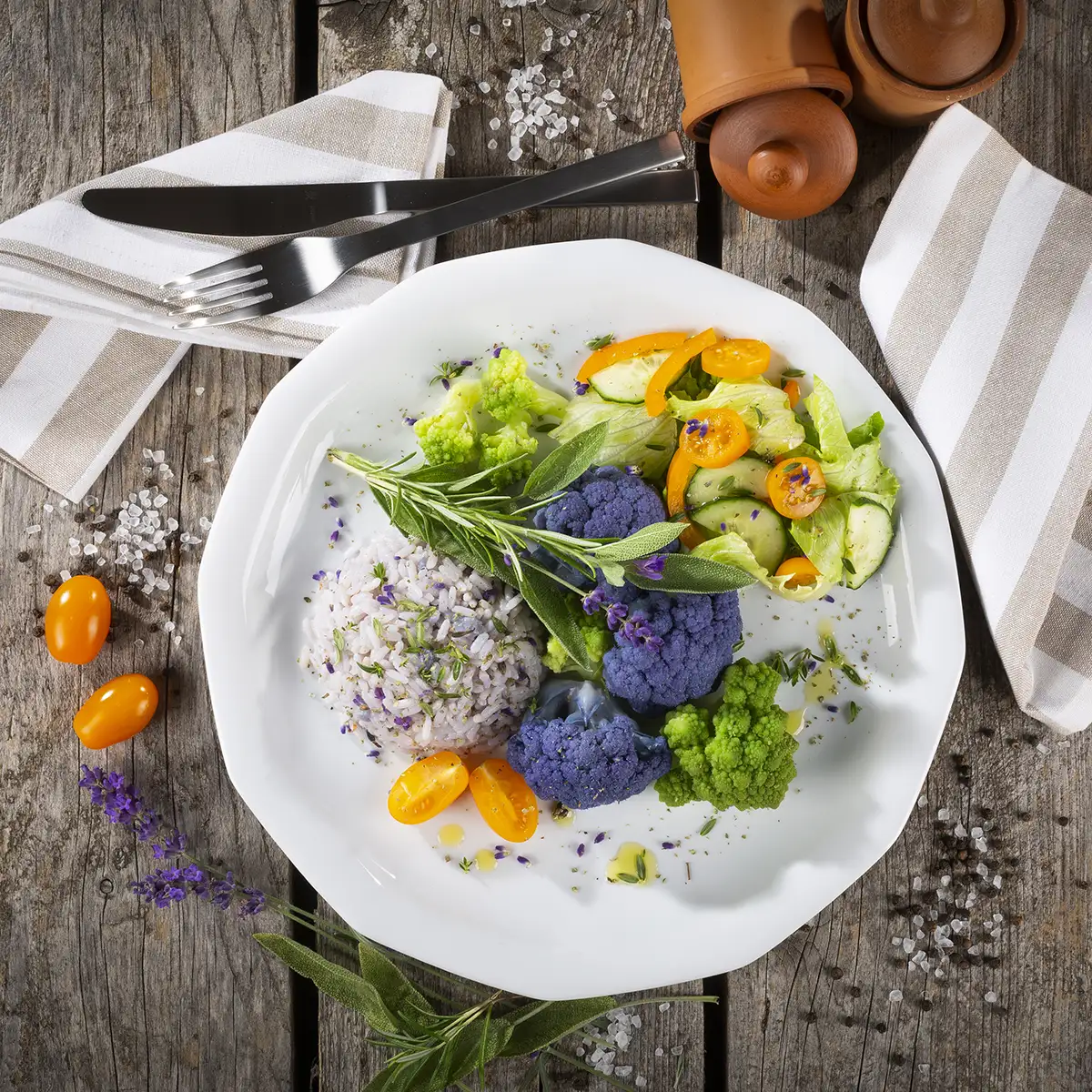 Stills von Broccoli und Blumenkohl